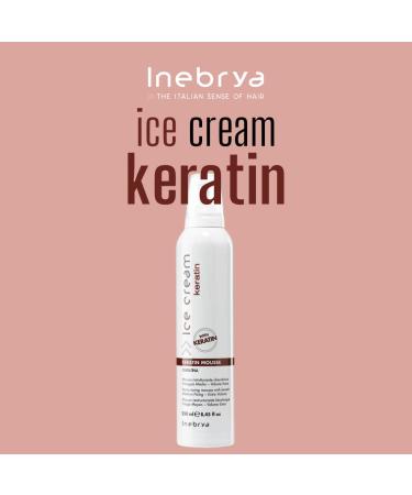 Inebrya Keratin Hair Mousse 8.5 oz | Restructuring & Extra Volume | Medium Fixing Mousse for All Hair Types - Buy Online on GoSupps.com