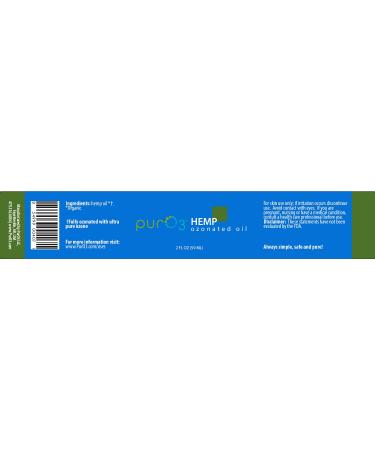 PurO3 Fully Ozonated Hemp Oil - 2 oz | Pure Organic Hemp Extract - Buy Online on GoSupps.com