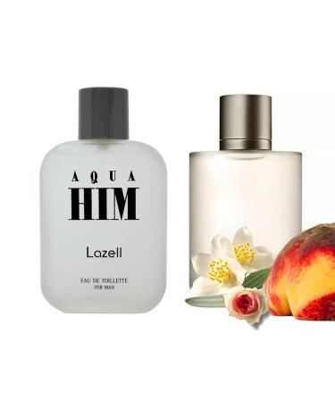 Lazell Aqua Him for Men Perfume | Impression by Acqua Di Gi | Eau De Toilette 3.4 Fl Oz | Watery Fusion Fragrance | European oncentrated Scent Lasts 6-9 Hours