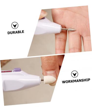 Housoutil 1set Nail Polisher Manicure Drill Bits Exfoliating Exfoliation Electric Manicure File Manicure Pedicure Kit Electric Trimmer Ear Piercer Kit Mini White Nail File Abs - Buy Online on GoSupps.com