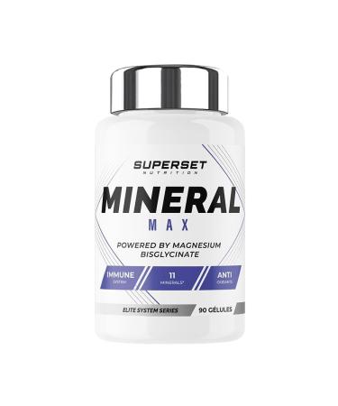 Superset Nutrition - Mineral Max (90 Caps) - Multiminerals, 11 essential minerals - Energy optimization, performance and general wellness - Vegetarian formula