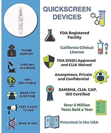Phamatech Quickscreen MET 500 ng/mL Urine Dip Card Drug Testing - 5 Pack - Buy Online on GoSupps.com
