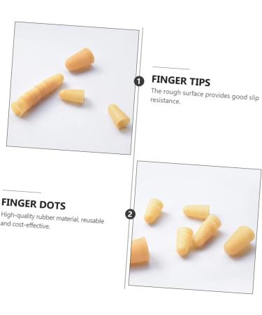 FRCOLOR 50 Pcs Anti-Static Rubber Finger Cots - Pockmarked Finger Covers for Enhanced Grip & Protection - Yellow Fingertips - Buy Online on GoSupps.com