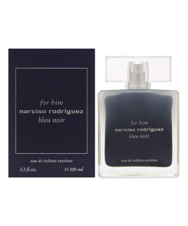 Narciso Rodriguez Bleu Noir for Men Eau de Toilette Extreme Spray 3.4 Ounce 3.3 Fl Oz (Pack of 1)