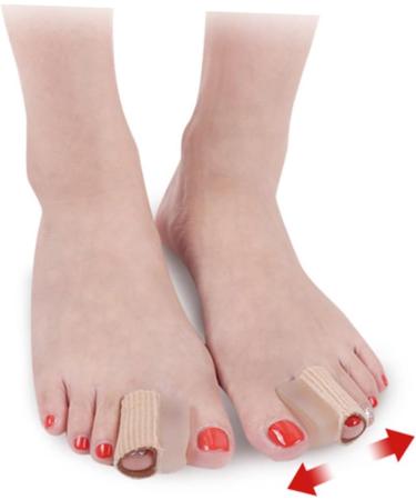 Hemoton Silicone Gel Toe Separator Caps - 1 Pair Beige - Toe Protector Spacers for Toe Alignment and Pain Relief - 2pcs - Buy Online on GoSupps.com