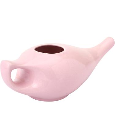 HealthGoodsIn Ceramic Neti Pot with 5 Sachet Neti Salt - Peach Color 250ml Capacity - Buy Online on GoSupps.com