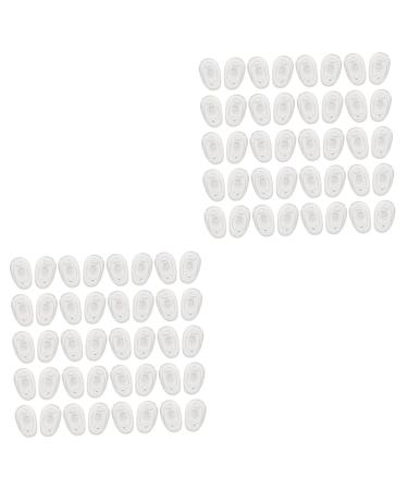 Lurrose 40 pairs of screw glasses with non-slip silicone-nose pads nose protection for glasses glasses bridge pad glasses pads glasses nose pad replacement glasses frames plastic plastic core transparentx2stk 1.4x0.8cmx2pcs