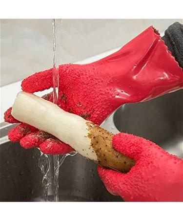 ESASAM Cleaning Gloves Peeled Potato Cleaning Glove Kitchen Vegetables Rub Fruit Skin Scraping Fish Scales Non-slip Household Glove Kitchen Accessories - Buy Online on GoSupps.com