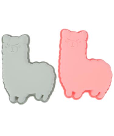 MAGICLULU Fondant Mold 2pcs Alpaca Cake Mold Chocolate Baking Supplies Silica Gel 3D Baking Mold