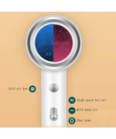 Negative ION Hairdryer Professional Hair Dryer 1000W Travel Hair Dryer Constant Temperature Hair Care with 3 Speeds DC Motor for a Frizz Free Shine Nozzles with Low Noise for Family Salon White Small - Buy Online on GoSupps.com