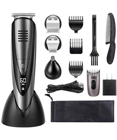 Easy Hair Clipper Professional Hair Clippers Cordless Haircut 4 in 1 Professional Waterproof Hair Clipper Beard Trimer Trimmer Hairdressing Hair Clipper Men's Grooming Kit One Color