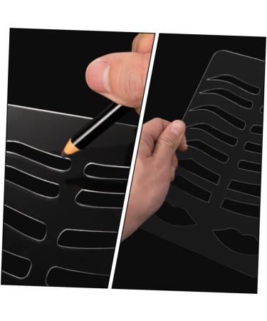 FRCOLOR Eyebrow Stencil Plate Eyebrow Drawing Mold Eyebrow Shape Practicing Mold Acrylic Practice Skin 1 count (Pack of 1) Transparent - Buy Online on GoSupps.com