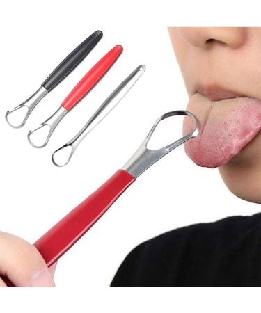 Silver Tongue Cleaner Brush - Stainless Steel Tongue Scraper for Bad Breath Relief - Portable Oral Care for Home & Travel - Buy Online on GoSupps.com