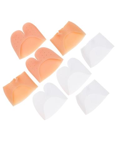 FRCOLOR 4 Pairs Toe Cover Soft Gel Forefoot Pads Protector Cover Gel Protectors Tiptoe Pads Silicone Remover Silicone Protectors Metatarsal Pad Anti-wear Tools Non-Slip Mat Care