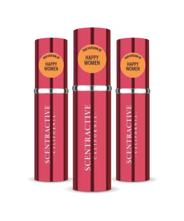 CA Perfume Impression of Clinic Happy Women For Women Replica Version Fragrance Dupes Concentrated Long Lasting Eau de Parfum Spray Refillable Atomizer Bottle 0.17 Fl Oz/5ml-X3 CLINIC HAPPY WOMEN IMPRESSION 0.51 Fl Oz (Pack of 1)