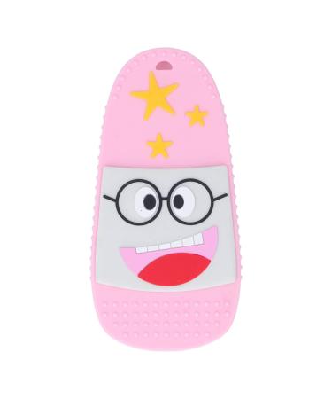Silicone Baby Teething Toy Slipper Shape for Gum Relief - Pink - Buy Online on GoSupps.com