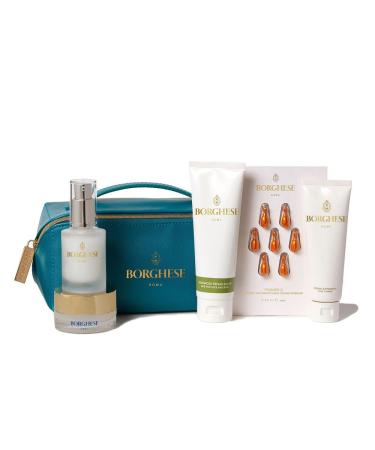 Borghese Italian Recipe Travel Set Cleanser, Moisture Serum, Moisturizer, Mud Mask & Brightening Capsules