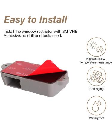 EUDEMON Childproof Window Lock Baby Safety Window Restrictor Easy to Install and Use 3M VHB Adhesive no Tools Need or Drill (Grey) - Buy Online on GoSupps.com