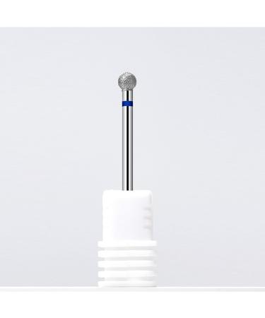 Nail Polish Head Pre-treatment/Exfoliation/Deburring Tool Diamond Round Polish Bit(Blue(m) 4mm)