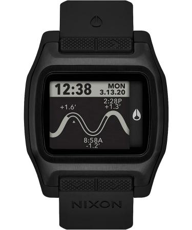 NIXON High Tide A1308 Digital Watch - Unisex Water Resistant Surfing Diving Fishing Watch - 44mm Customizable Face - All Black - Buy Online on GoSupps.com