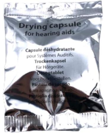 1x Dry Capsules for Hearing Aids - Individually Packaged Drying Tablets with Pebble Gel & Color Indicator - Optimal Hearing Aid Care - Buy Online on GoSupps.com