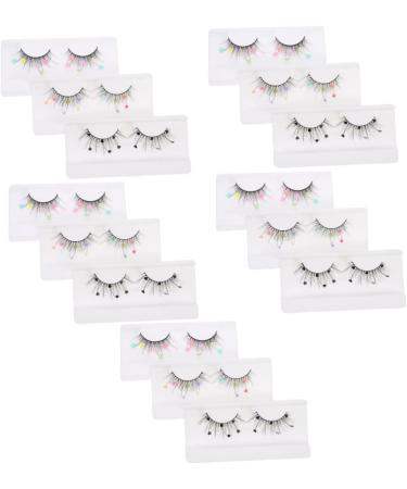 Abaodam 15 Pairs Sequin False Eyelashes Color Lashes Lashes with Fake Lashes Natural Colored Lashes Cosplay Lashes Pride Makeup Lashes with Color Lashs Heart Extend Imitation Miss - Buy Online on GoSupps.com