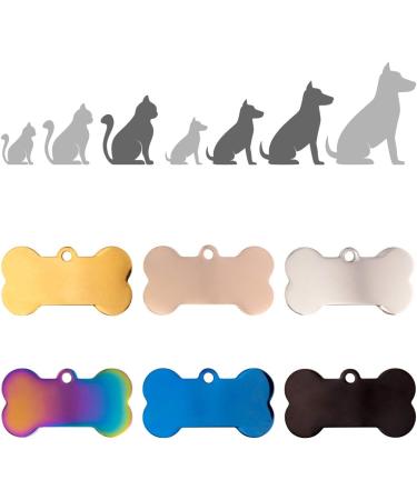 Personalized Stainless Steel Dog Collars for Medium to Large Dogs | Ibera Gifts - Engraved Name & Address Tags in Pink Gold - Buy Online on GoSupps.com
