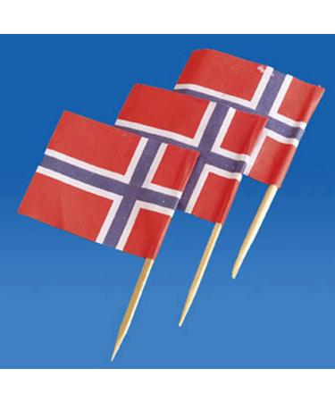 Norway Flag Toothpicks - 50 Pk.