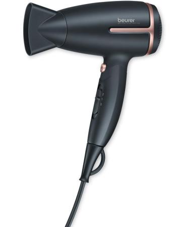 Beurer Style Pro HC25 Travel Hair Dryer - Dual Voltage Lightweight Portable Hairdryer (1200/1600 Watts) - Ion Function & Overheat Protection - Gold/Black - Buy Online on GoSupps.com