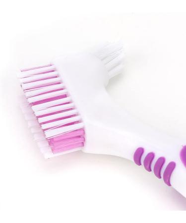 Denture Cleaning Brush - Removes Plaque with Ergonomic Nylon Design | Portable Tooth Space Cleaner - Buy Online on GoSupps.com