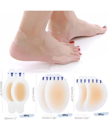 24 Pcs Blister Gel Guard Waterproof Plasters for Feet & Fingers - Invisible Blister Protector for Toes, Forefoot, Heel - Ski & Sport Bandages (3 * 5P) - Buy Online on GoSupps.com