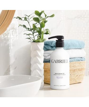 Gabriel Skincare Bath & Shower Gel Natural Paraben Free Vegan Cruelty-free Non GMO Infused with Vitamin C and aloe vera restore natural moisture balance 16 oz. - Buy Online on GoSupps.com