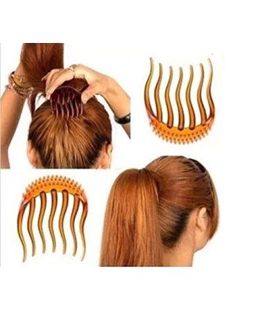 Lovef 4 Pcs Useful Volume Inserts Hair Clip Bump its Bouffant Ponytail Hair Comb Bun Maker
