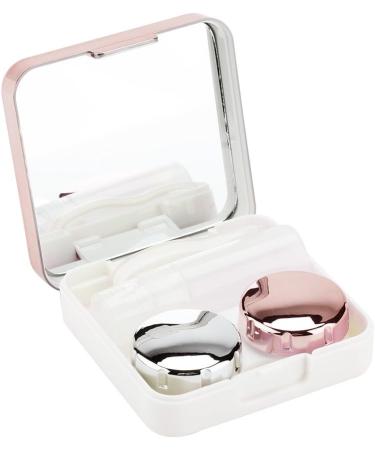 Uxsiya Mini Contact Lens Case Portable Contact Lens Container for Contact Lens and Travel Use Pink - Buy Online on GoSupps.com