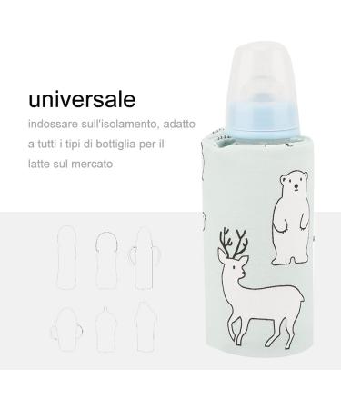 Portable USB Baby Bottle Warmer - Polar Bear Pattern | Insulated Heating Cover for Home & Travel - Buy Online on GoSupps.com