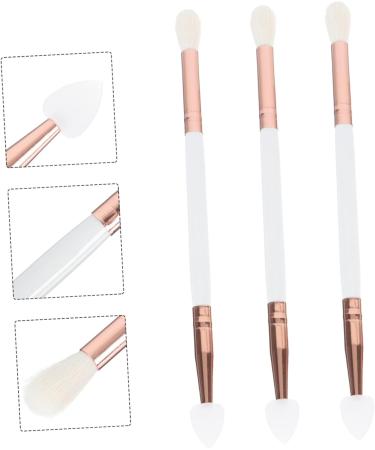 Healeved 3pcs Eye Shadow Brush Double Headed Eyeshadow Makeup Brush Multipurpose Tool Makeupset Wooden Handle - Buy Online on GoSupps.com