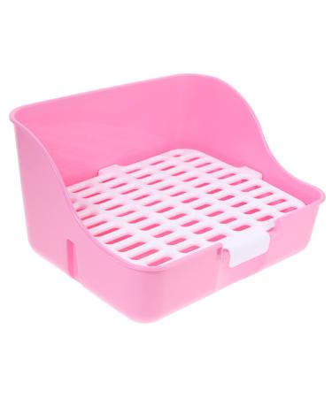 COSMEVIVI Box Rabbit Toilet Pet Potty Pet Supply Small Pet Toilet Pet Training Corner Little Pig Pee Toilet Bunny Potty Bunny Toilet Rabbit Potty Pet Drawer Potty Pet Litter Tray 28.5X23.5X15.5CM Pink