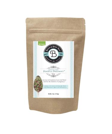 Birds & Bees Teas Peaceful Pregnancy Tea - Nourishing & Safe Prenatal Tea Red Raspberry Leaf - 40 Servings 4.0 oz 4 Ounce (Pack of 1)