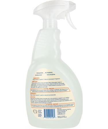 Nellie's All-Purpose Cleaner | Plant-Based & Eco-Friendly | Biodegradable Multi-Purpose Cleaner | Lemongrass Scent (24 fl oz - Buy Online on GoSupps.com