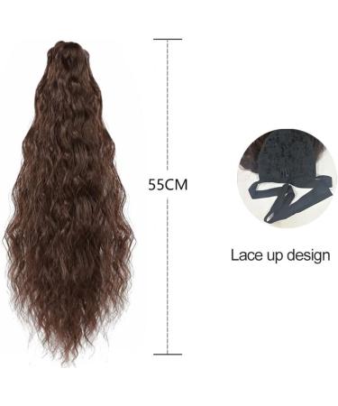 Long Wavy Drawstring Ponytail Extension Ponytail Extension Braid Ponytail Hair Extensions Hairpiece Ponytail Extension Long Hair Extension Afro Braid Long Brown Wavy Curly Ponytail 55CM - Buy Online on GoSupps.com