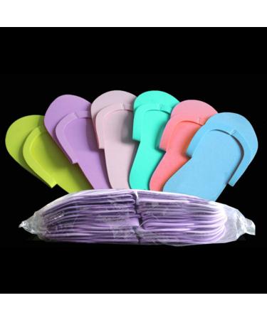 Pedicure Flip Flops 12 Pairs - Disposable Non Slip Foam Slippers for Salon Nail Spa - Buy Online on GoSupps.com