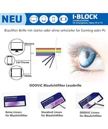 DOOViC Blue Light Filter Computer Reading Glasses - Unisex TR259-C (9 Colors) - Matte Brown 2.5x - Eye Protection & Comfort - Buy Online on GoSupps.com