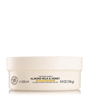 The body shop almond milk body butter Almond milk for dry and sensitive skin 96h moisturizing shea butter sesame oil vegan cosmetics packaging 200 ml