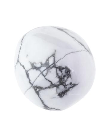 White Howlite Healing Crystal Stones 1.25-2.0" Large Reiki Healing Gemstones Natural Tumbled Polished Stones for Energy Witchcraft Therapy Meditation