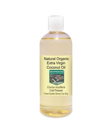 Devprayag Natural Organic Extra Virgin Coconut Oil (Cocos nucifera) Natural Therapeutic Grade Cold Pressed 200ml (6.76 oz)