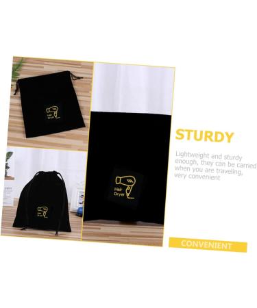 Healeved 3pcs Hair Dryer Storage Bag Black Bag Drawstring Bags Hair Dryer Supplies Shoe Cloth Bag - Buy Online on GoSupps.com