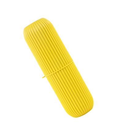 Housoutil 1 set of 8 toothbrush covers toothbrush holder bristles toothbrush box travel plastic 1 piece (1 pack) yellow