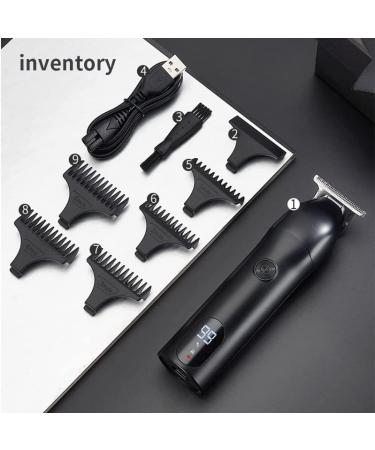 Professional Hair Clippers for Men - Rechargeable Barber Shop T-Blade Trimmer (LCD Green) - Ideal for Home and Kids' Hairstyles - Buy Online on GoSupps.com