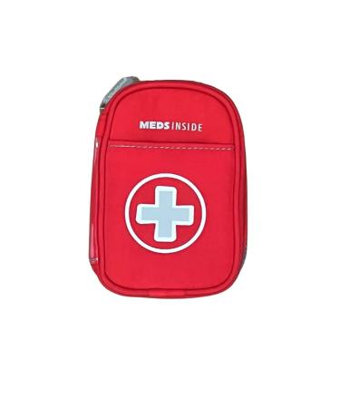 Auvi Q Case, Travel Medical Bag – Small Medication Organizer Insulated Medicine Bag “Rory" Red Mini Medic Pouch: Asthma Inhaler Case for (Small EpiPens), Allergy Meds, Nasal Sprays or More Small (Pack of 1) Rory Red