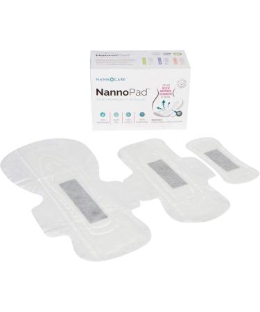 Organic Cotton Unscented Feminine Pads for Women - NannoPad Overnight 20 Count - Heavy Flow Super Long with Wings - All Natural Sanitary Napkin - Buy Online on GoSupps.com